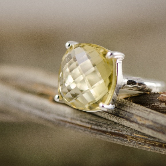 Lemon Topaz Statement Ring - Picture 3 of 5